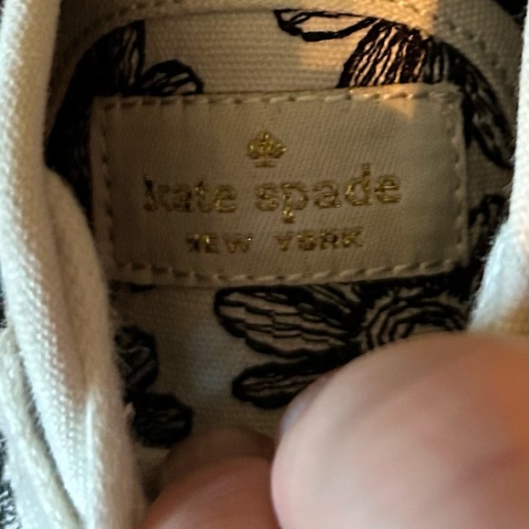 Keds x Kate Spade Black Floral on Cream Sneakers - Picture 10 of 13
